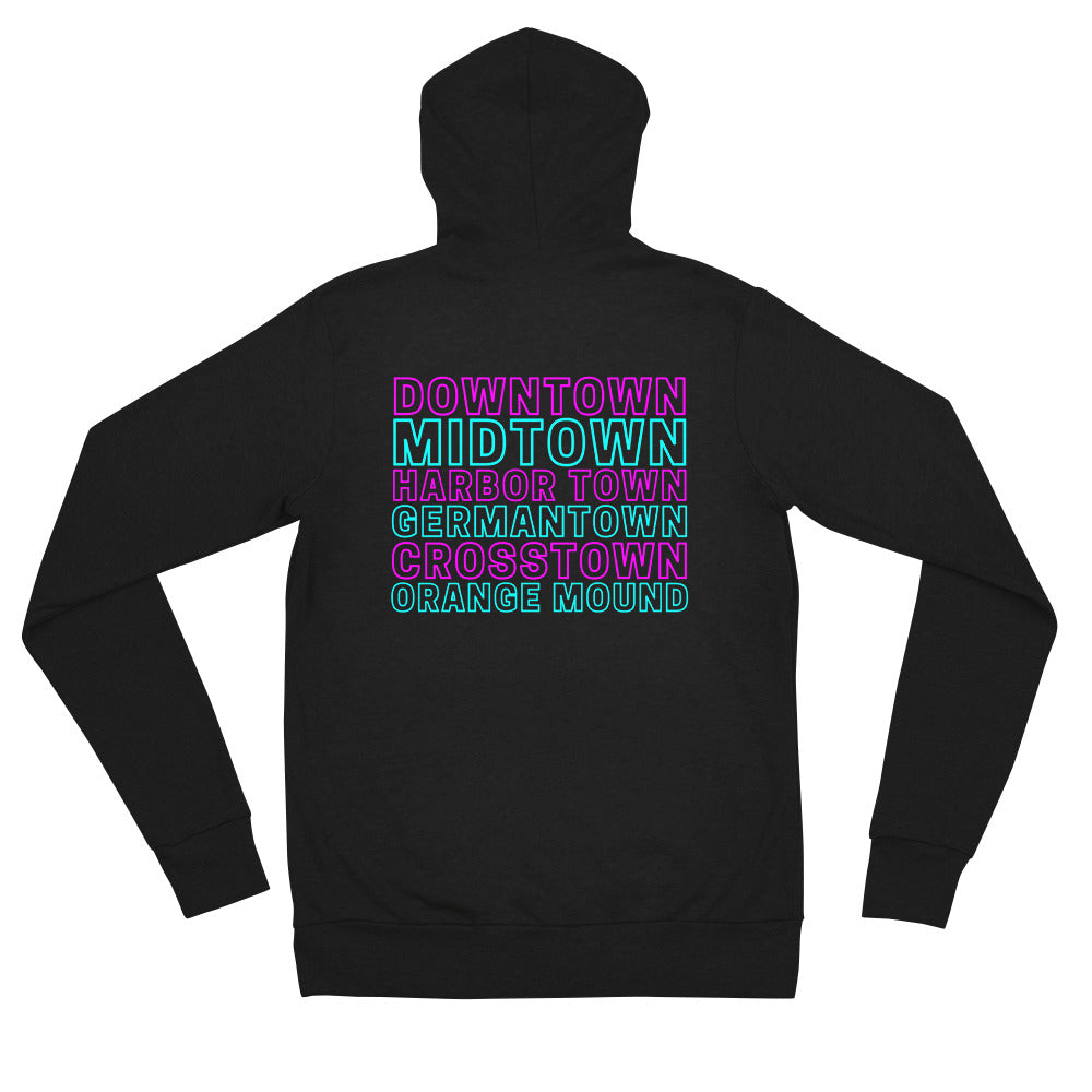 Towns and Mounds Unisex Zip hoodie